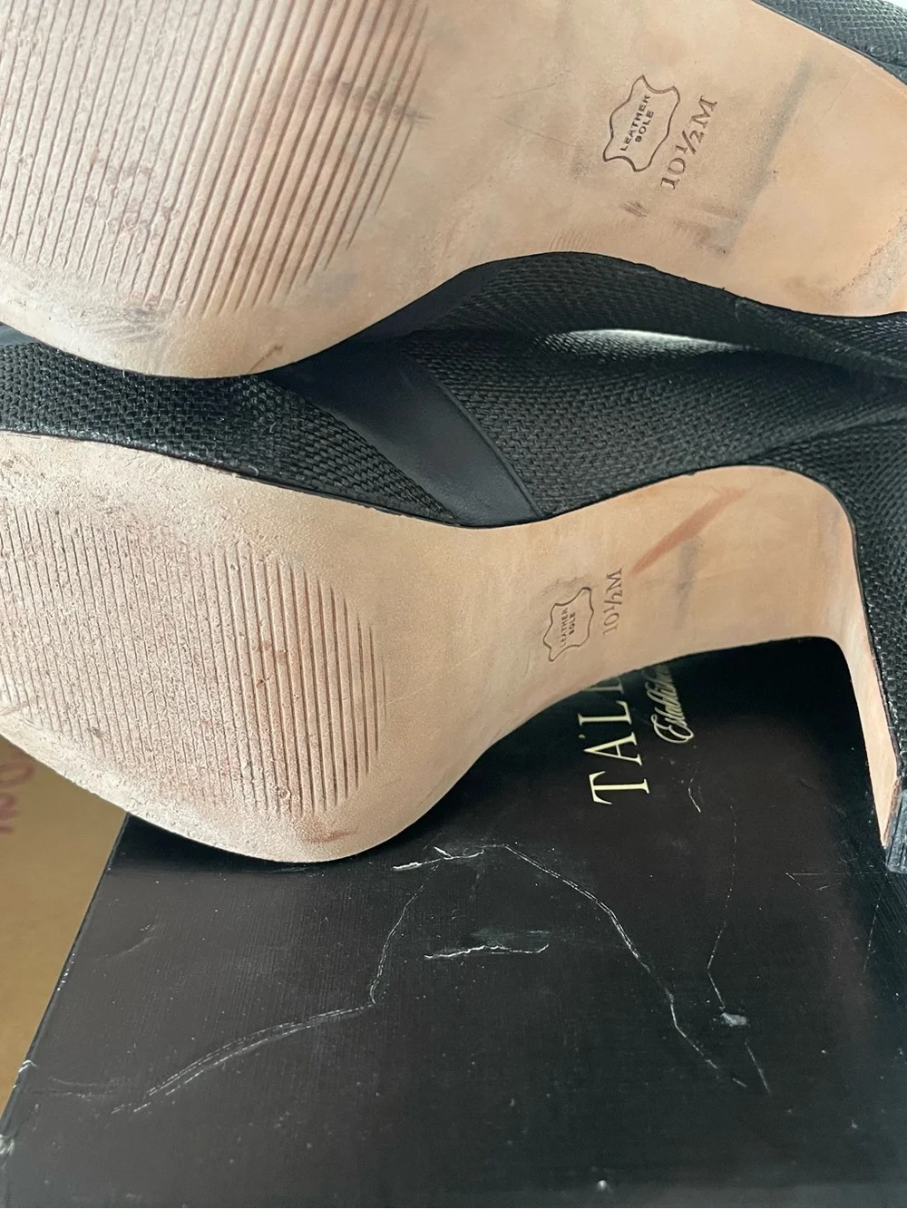 Like New Black Peep-Toe Bow tie Heels